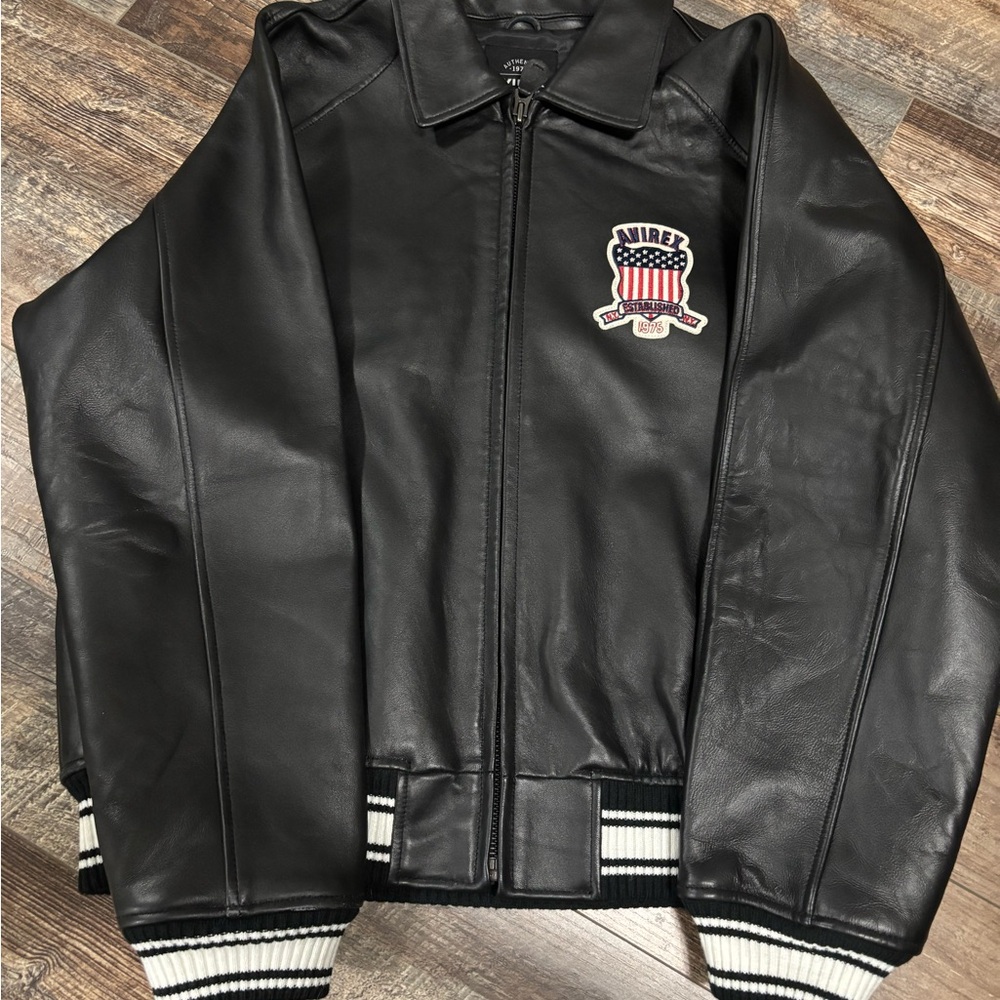 Avirex Black Leather Jacket